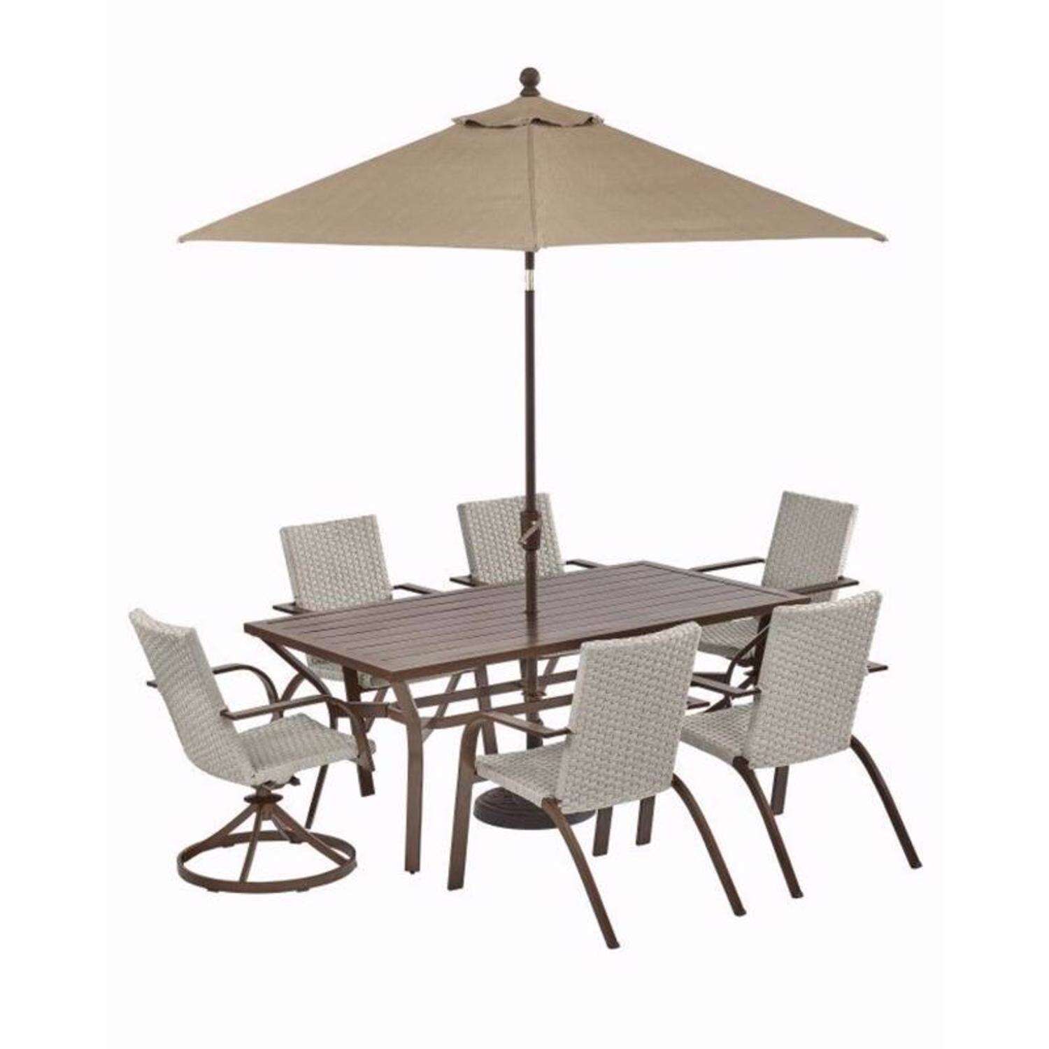 Living Accents Oak Park 7 pc Espresso Dining Set