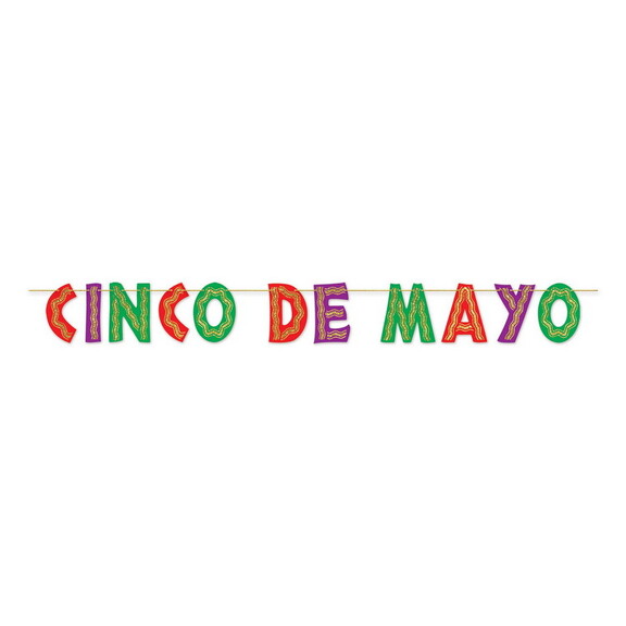 Beistle 57304 Glittered Cinco De Mayo Streamer  8 ...