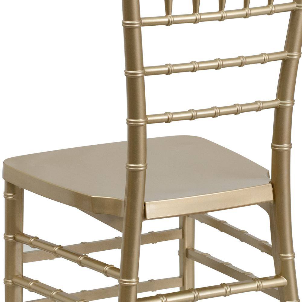 Flash Furniture Hercules Premium Series Gold Resin Stacking Chiavari Chair LEGOLD