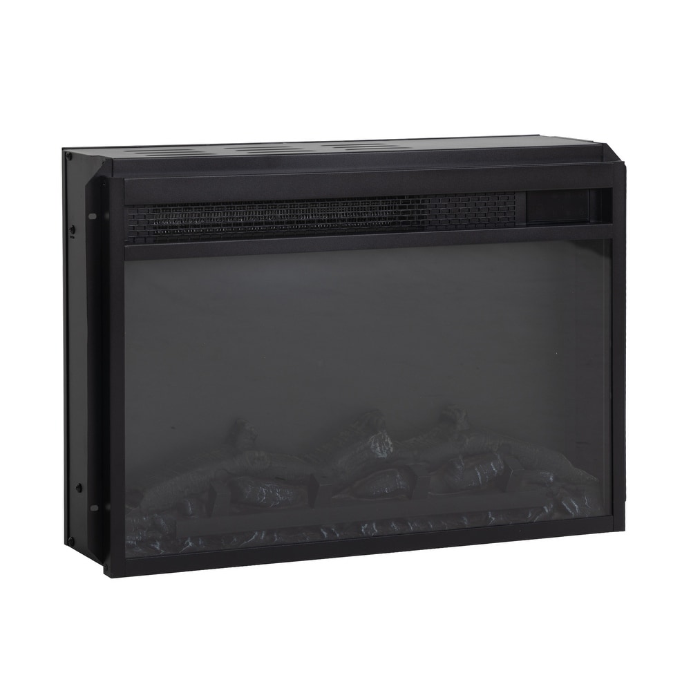 23 inch Electric Fireplace with Remote   Black