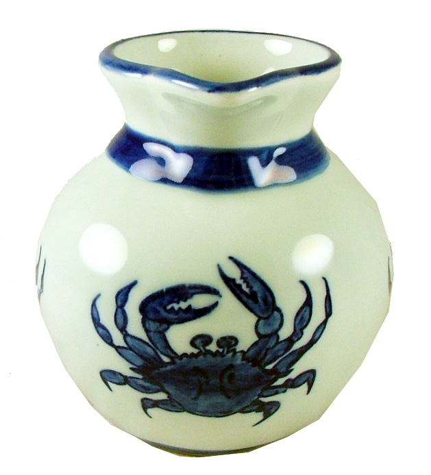 Chesapeake Blue Crab Porcelain Coffee Creamer 4 inch