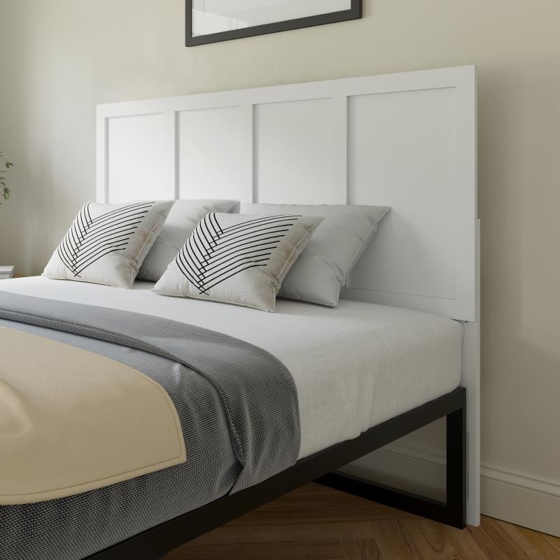 Queen White 4 Panel Headboard   Transitional   Headboards   by PARMA HOME  Houzz