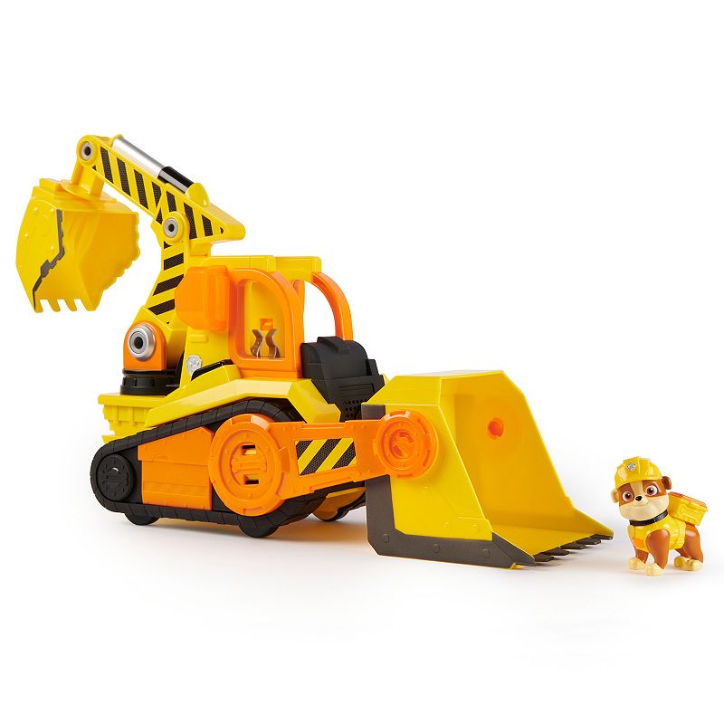 PAW Patrol Rubble's Bark Yard Deluxe Bulldozer Toy with Rubble Action Figure