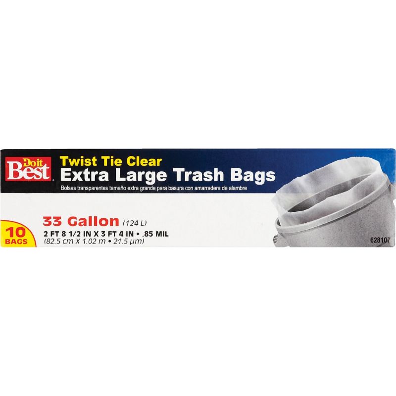 Do it Best Extra Large Trash Bag 33 Gal. Clear