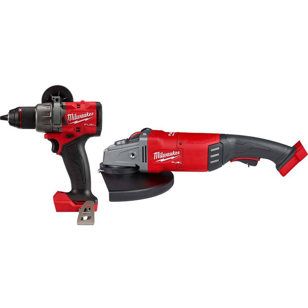 MW M18 FUEL 18-V Lithium-Ion Brushless Cordless 7 in.9 in. Angle Grinder with 12 in. Hammer DrillDriver 2785-20-2904-20