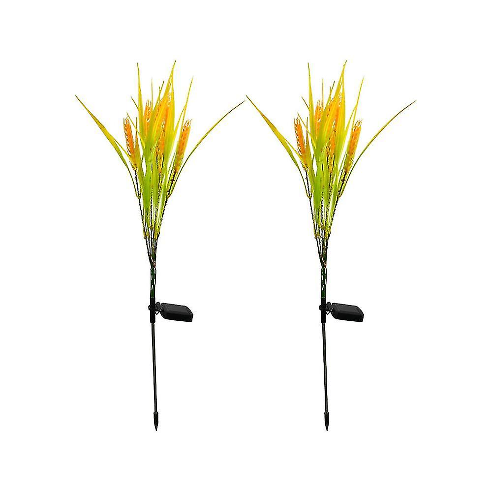 2pack Outdoor Wheat Decorative Landscape Solar Light For Garden， Patio， Backyard， Passage