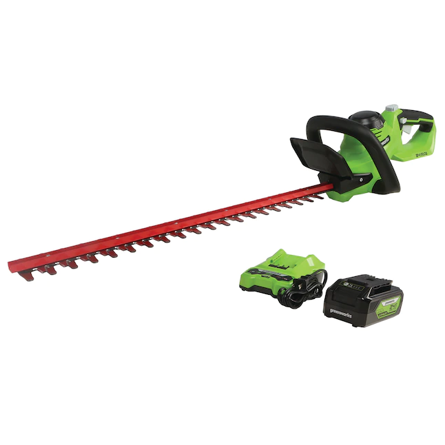 Greenworks HT24B414 24-Volt 22-in Dual Cordless Electric Hedge Trimmer (Battery and Charger Included)