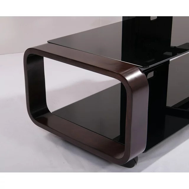 Contemporary TV Console  Mounting System  ampOpen Compartments  Espresso/Black   Contemporary   Entertainment Centers And Tv Stands   by Declusia  Houzz