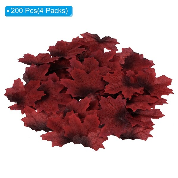 200pcs Artificial Leaves Fall Maple Autumn Fake Leaf Decoration