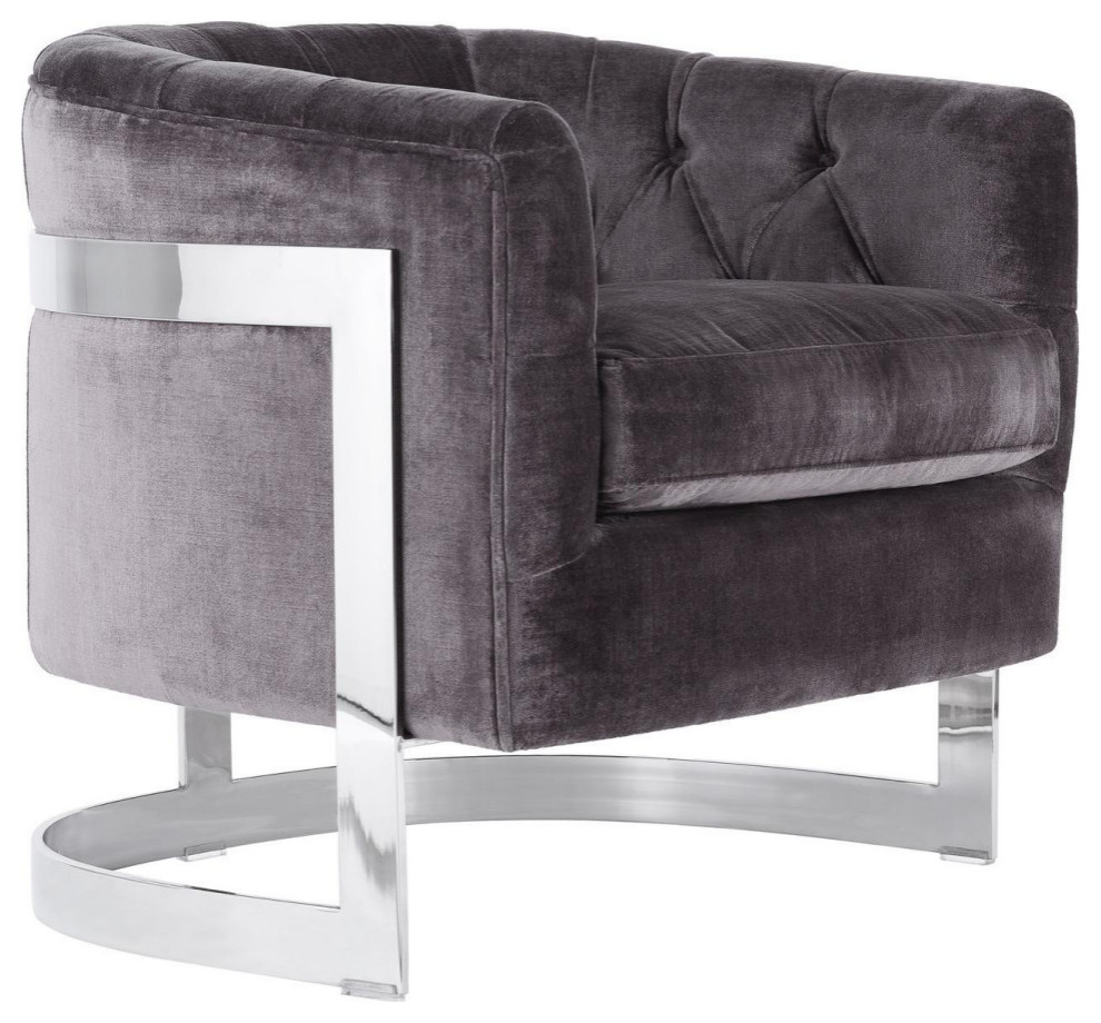 Aiken Velvet Chair   Contemporary   Armchairs And Accent Chairs   by V.S.D Furniture  Houzz