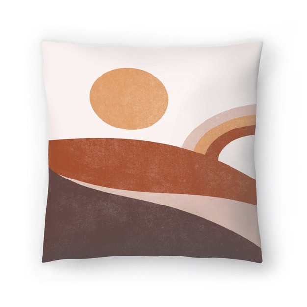 Americanflat Boho Minimalist Boho Terracotta Landscape Part1 Throw Pillow By Tetyana Karankovska