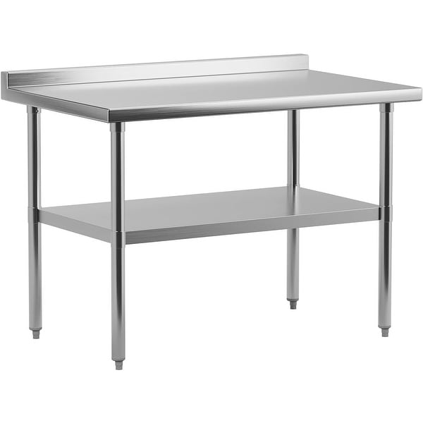 Stainless Steel Work Table with Backsplash