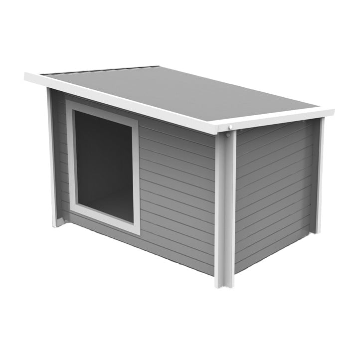 Rustic Lodge Dog House - Jumbo - Gray