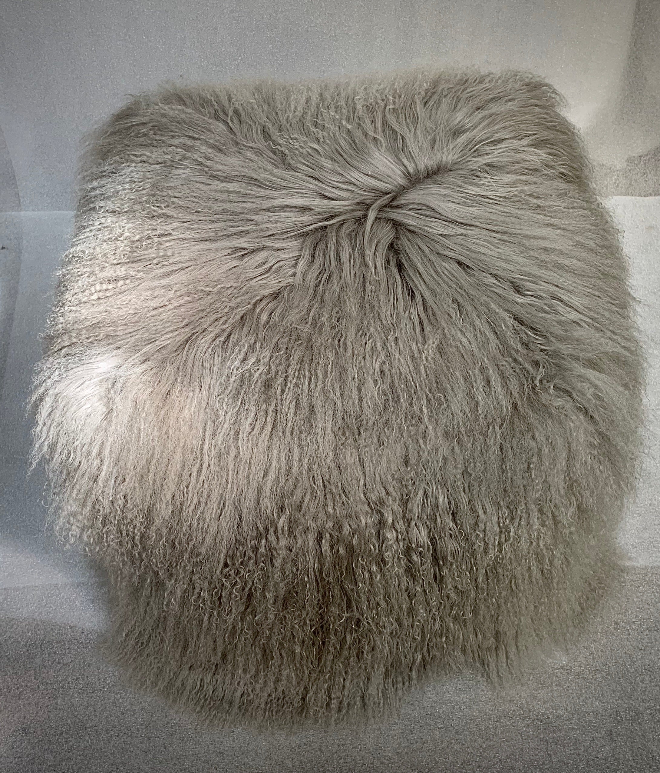 MONGOLIAN WOOL POUF