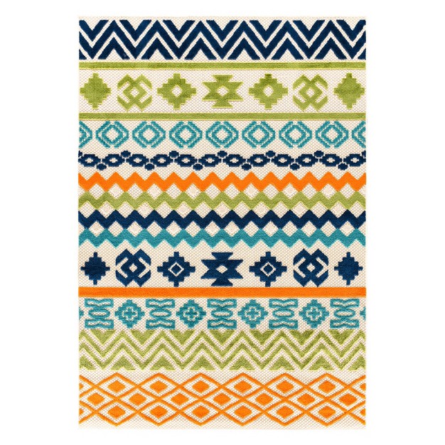 World Rug Gallery Troyes Contemporary Bohemian Indoor outdoor Area Rug