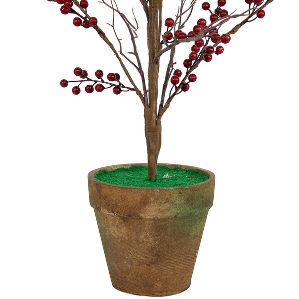 Potted Berry Artificial Christmas Twig Tree