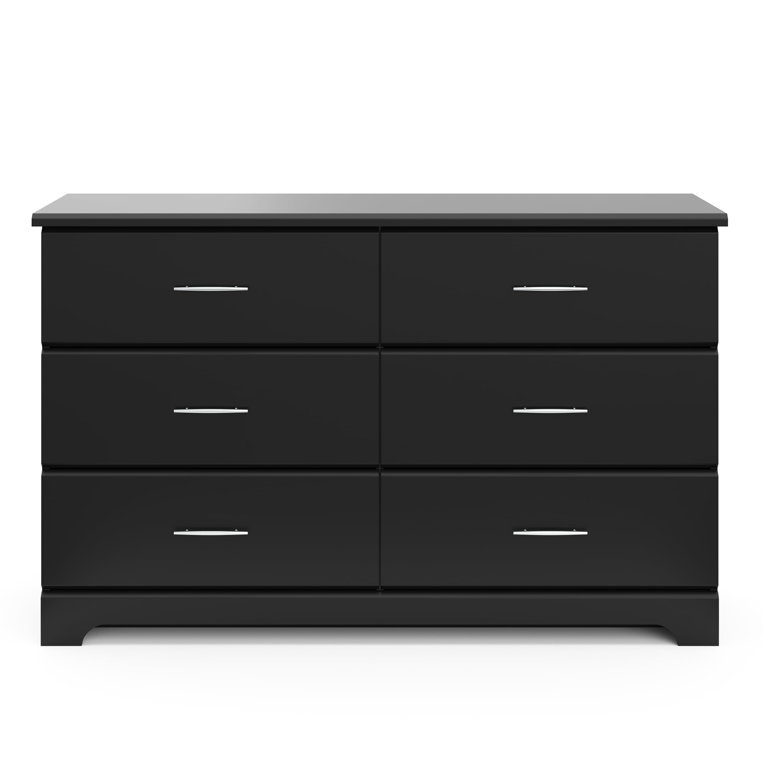 Storkcraft Brookside 6 Drawer Modern Double Dresser Black