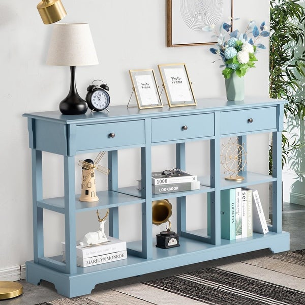 Console Table with Ample Storage for Entryway Living Room