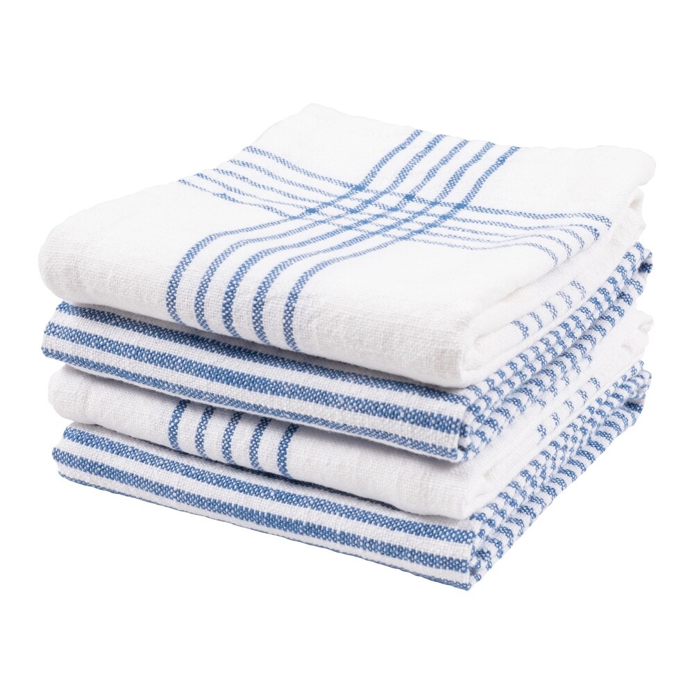 Monoco Relaxed Casual Kitchen Towels  Set of 4