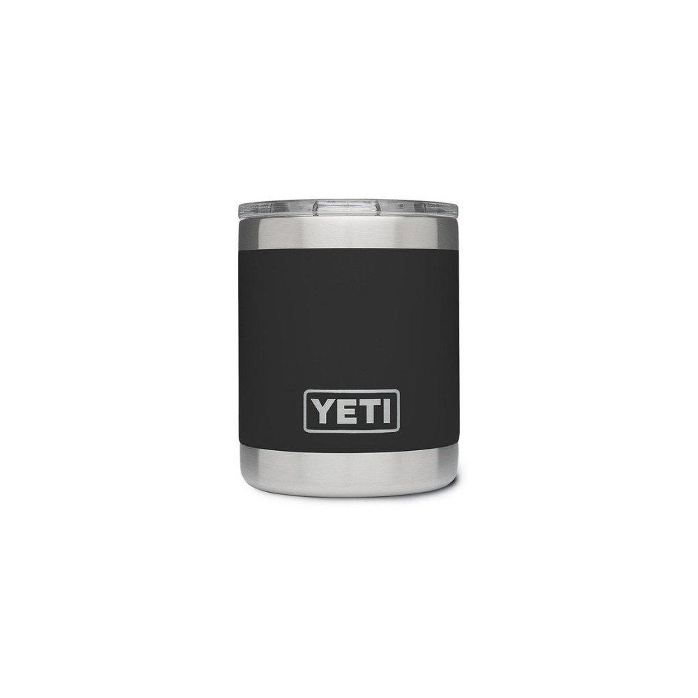 Yeti Rambler Lowball with MagSlider Lid 10oz， Black ;