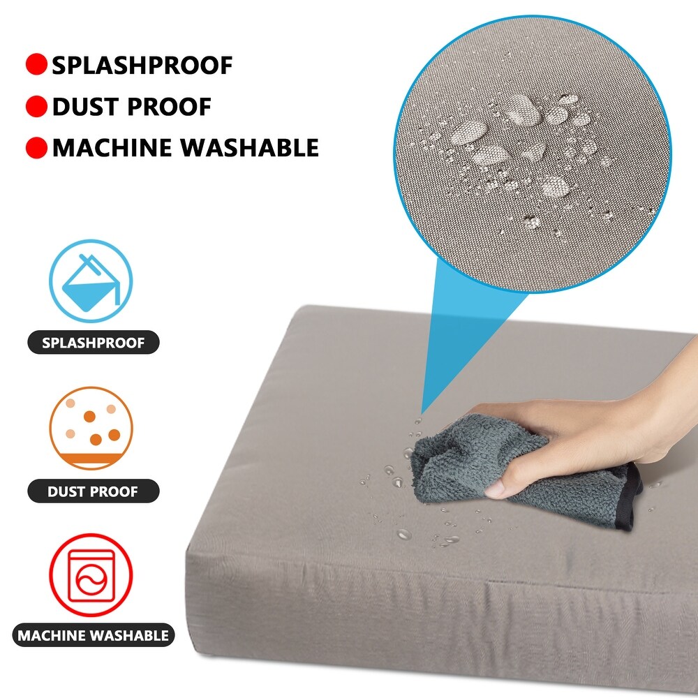 6 Pcs Outdoor Cushion Covers 23x25x4 Patio Cushions Covers Replacement Waterproof with Zipper   Covers Only