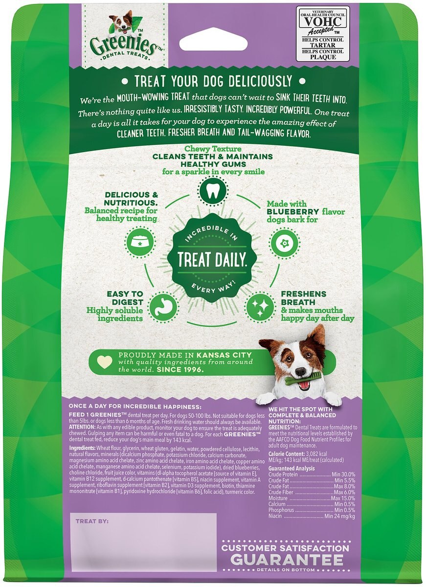 Greenies Bursting Blueberry Large Dental Dog Treats