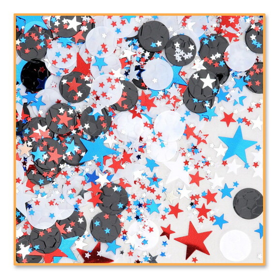 Beistle CN088 Soccer Star Confetti  multi color