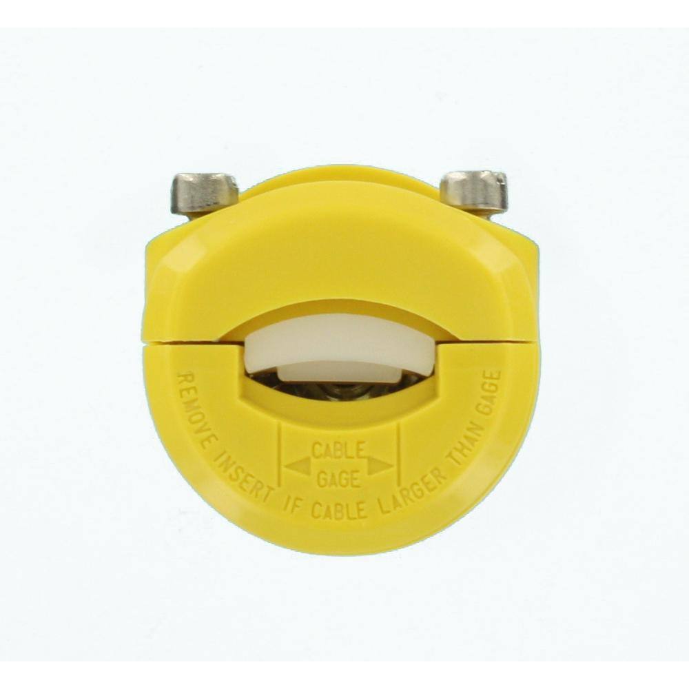 Leviton 15 Amp 125-Volt Straight Blade Grounding Connector YellowWhite 52CM-69C