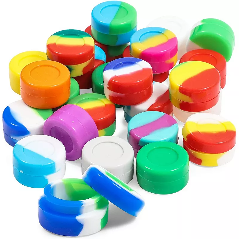 Non Stick Silicone Storage Jars (1.25 Inches， 25 Pack)