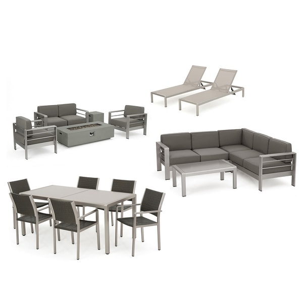 Cape Coral 18piece Outdoor Seating Set with Cushions by Christopher Knight Home