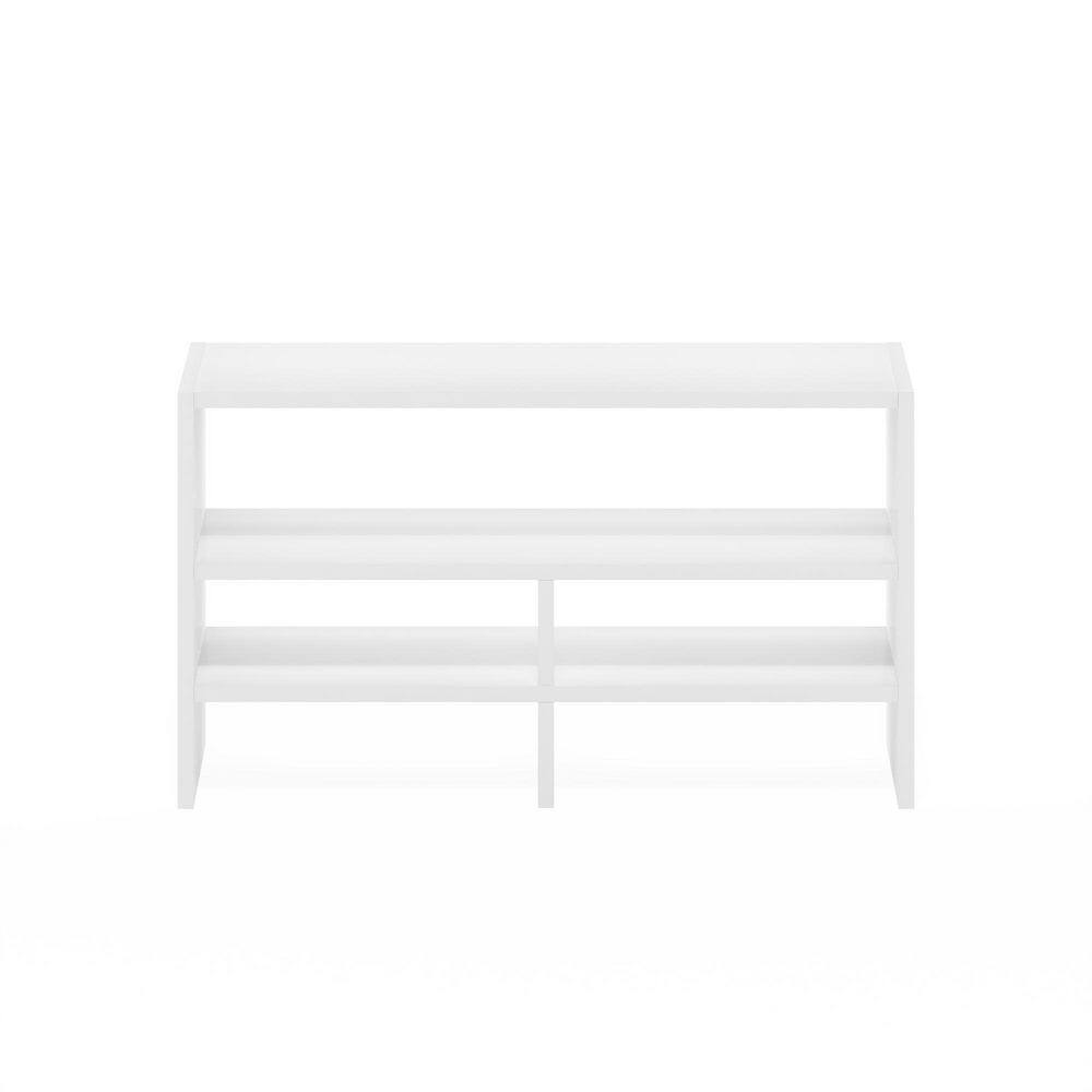 Furinno Hermite White Desk Top Organizing Shelf Bookcase 20316WH