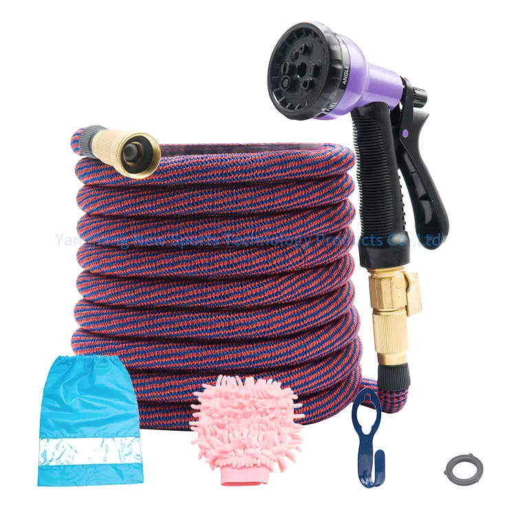 Hot Factory Supply Direct Sale 75ft Garden Hose With Sprayer Telescopic Magic Water Garden Hose