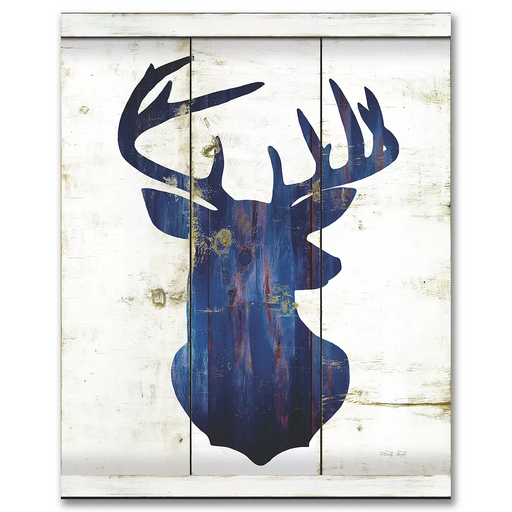 COURTSIDE MARKET Navy Blue Buck Canvas Wall Art