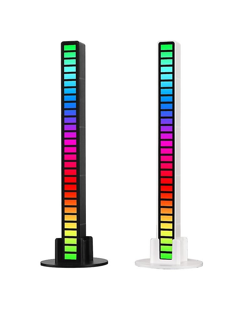 Rgb Led Night Light Music Rhythm Lamp Usb Rechargeable Sound Control Led Light Sound Pickup Ambient Light Atmosphere Lamp Decor