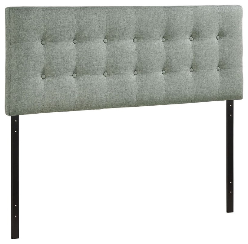 Modway Emily Full Upholstered Polyester Fabric Headboard in Gray   Transitional   Headboards   by Homesquare  Houzz