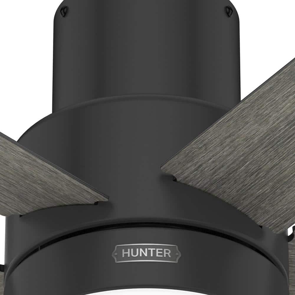 Hunter Irvine 52 in Indoor Matte Black Ceiling Fan with Remote and Light Kit