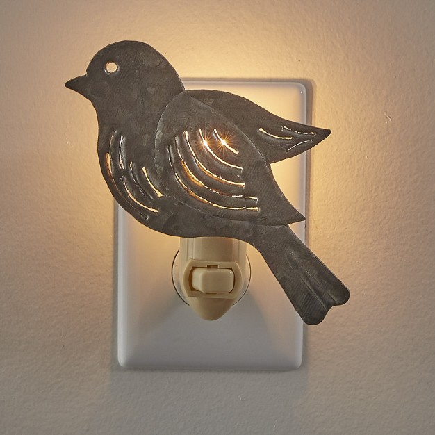 Galvanized Bird Night Light