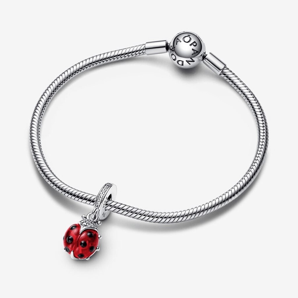 PANDORA  Red Ladybird Dangle Charm