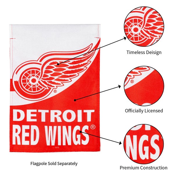 Evergreen Flag Ds New Burlap Garden Detroit Red Wings