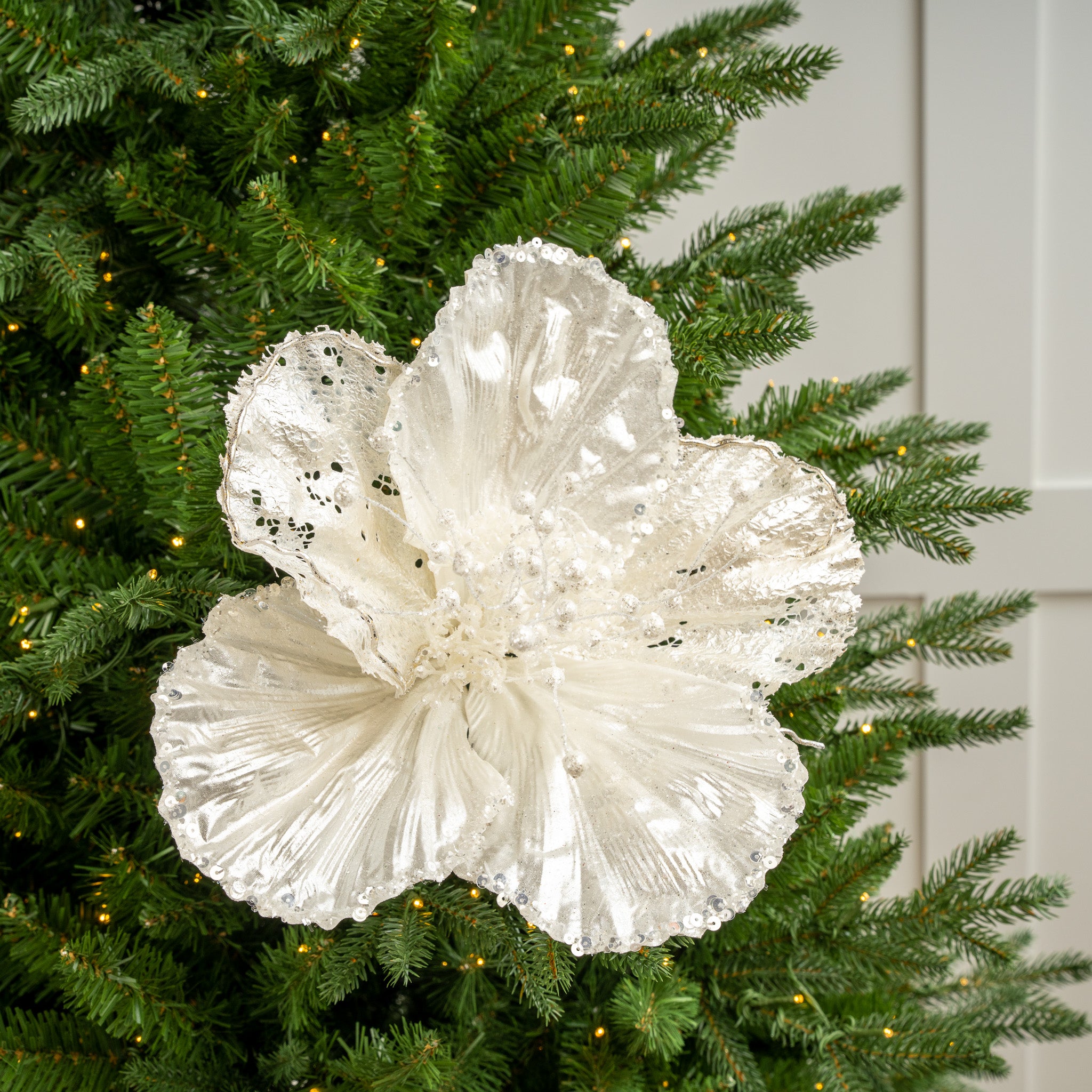 20 Pearl White Hibiscus Set Of 6