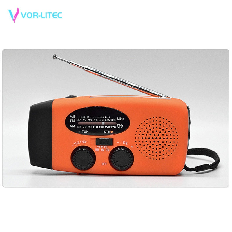 TrustyCharge Hand Crank Radio Flashlight