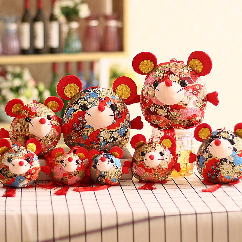 Mouse Doll Ball Flower Cloth Mouse Plush Toy