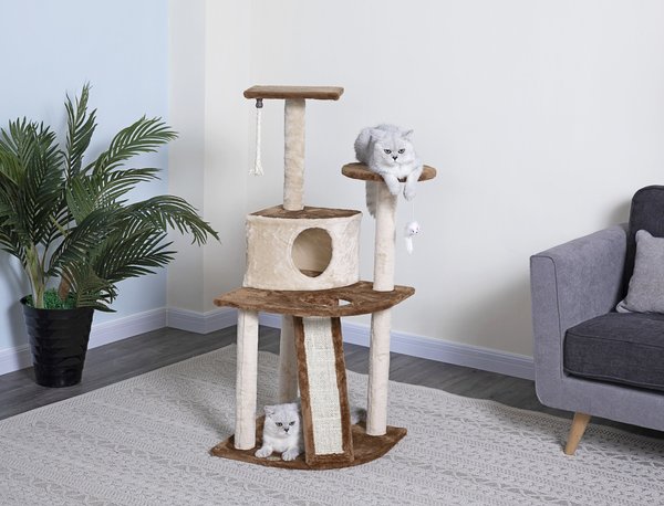 Go Pet Club 47-in Faux Fur Cat Tree and Condo