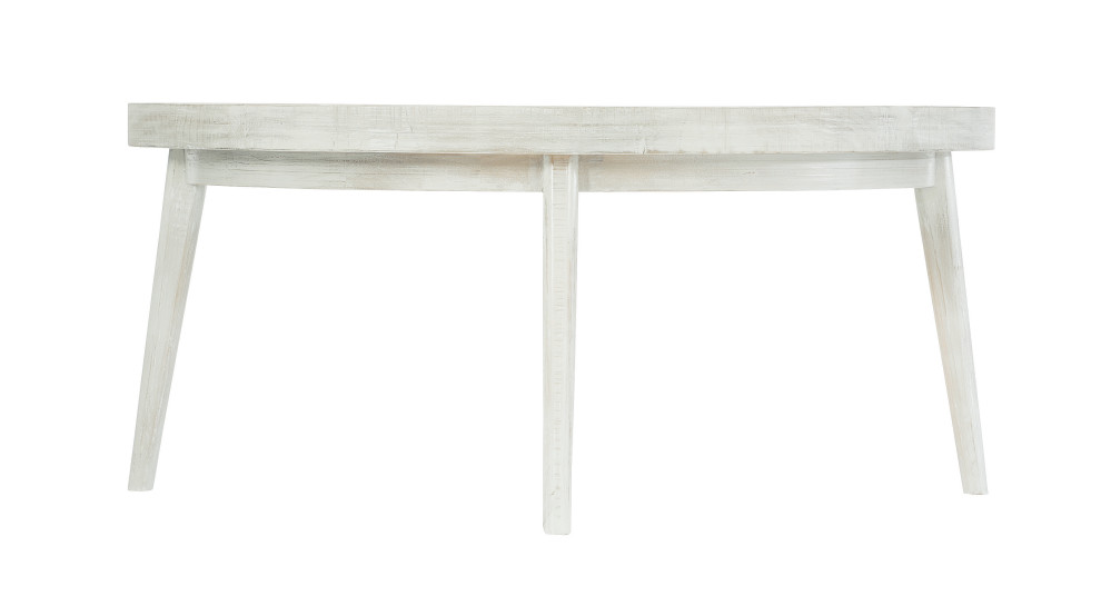 Bernhardt Loft Booker Round Cocktail Table  Brushed White   Midcentury   Coffee Tables   by HedgeApple  Houzz