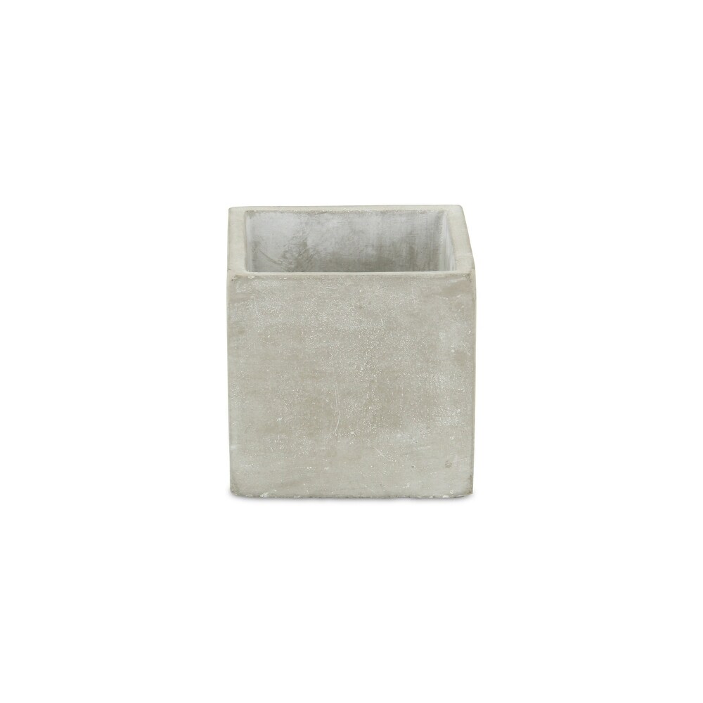 Urbanstone Gray Cement Cubic Pottery