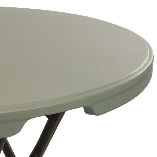 Folding Round Patio BarHeight Table