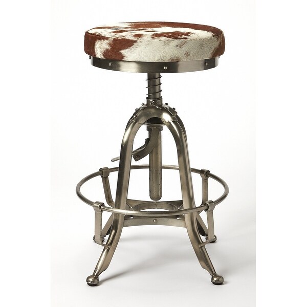 Hair on Hide Iron Bar Stool - 22