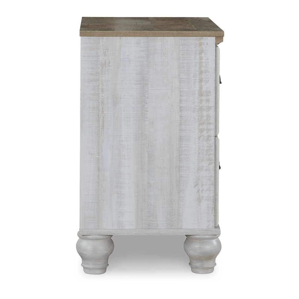 Ashley Furniture Haven Bay Two tone 2 Drawer Night Stand with USB Port