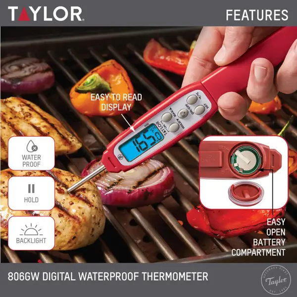 Taylor Grillworks Waterproof Digital Thermometer