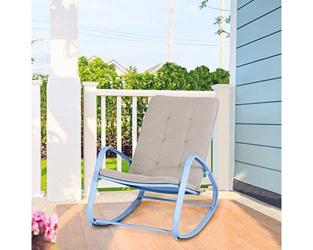 Outdoor Rocking Chair Blue Captiva Designs